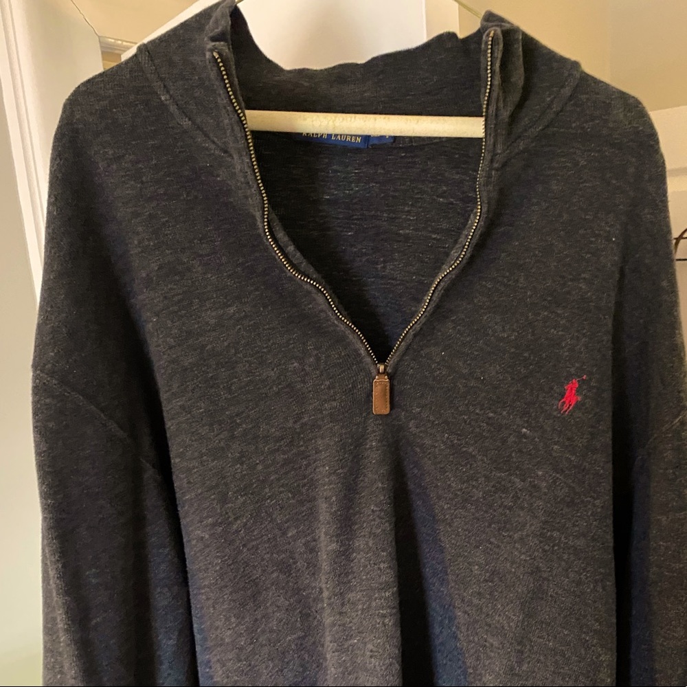 Polo Quarter Zip pullover, Charcoal color